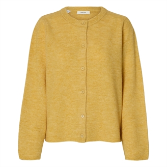 Selected Femme SlfLulu New LS Knit Cardigan Ochre Melange